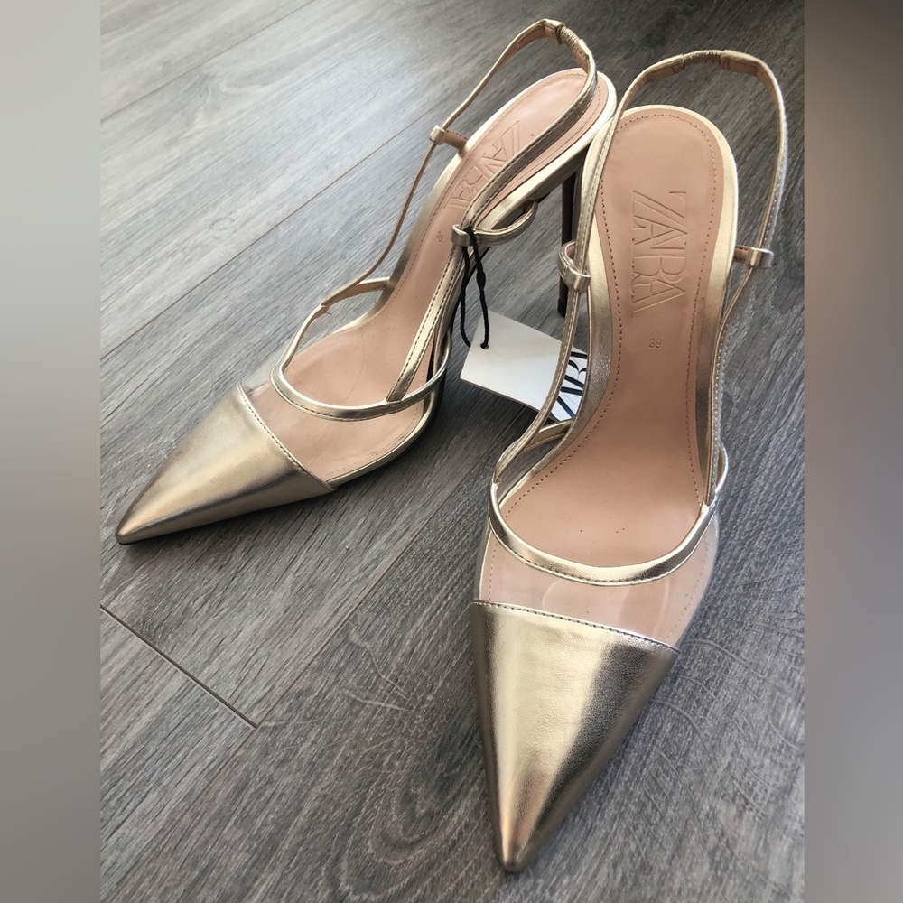 Golden Stilettos by Zara